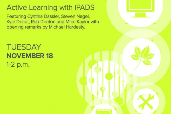 Flyer for ASC In Conversation: Active Learning with iPads