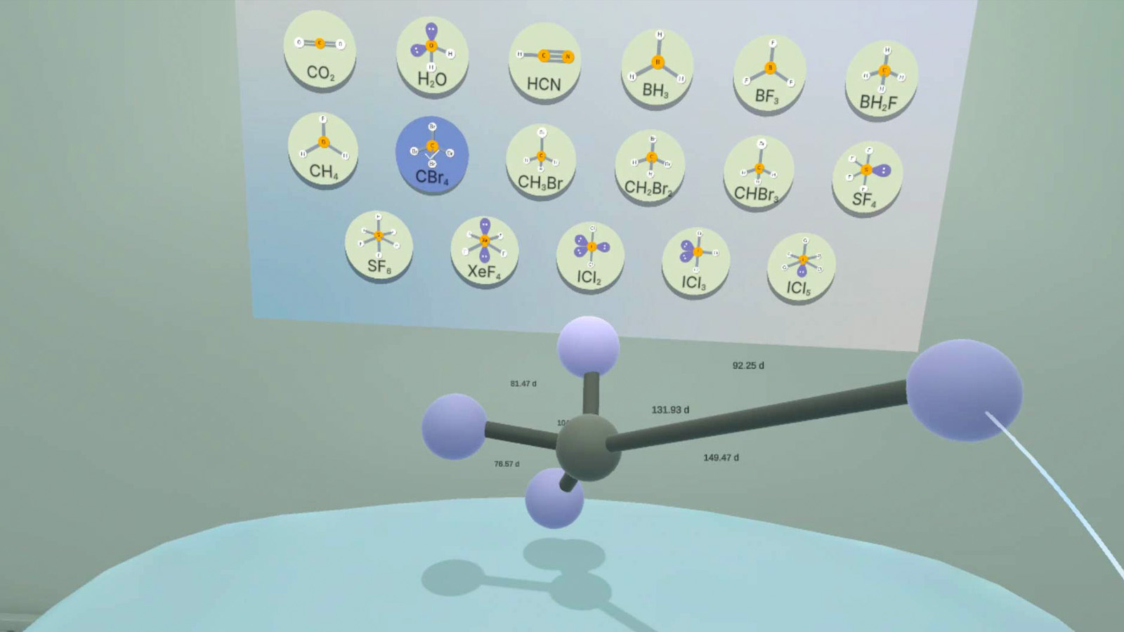 3D molecule in VR