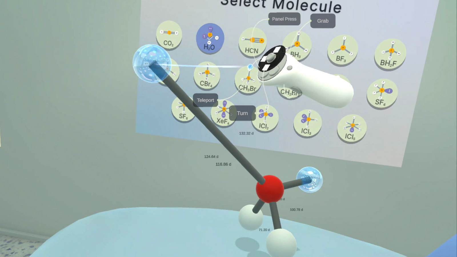 3D molecule in VR