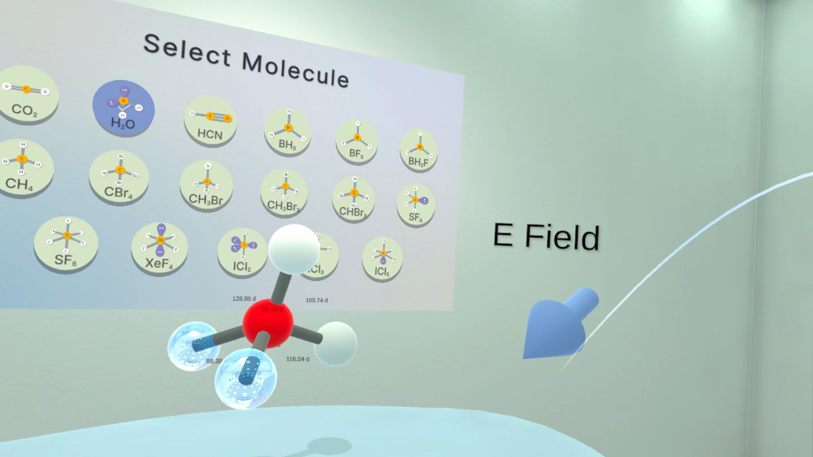 3D molecule in VR