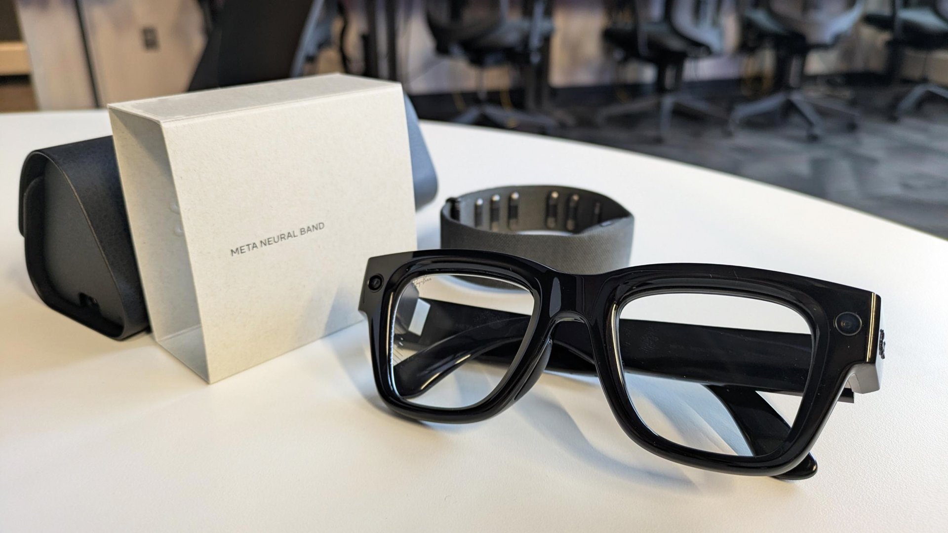 Meta Ray-Ban glasses with neural wrist band