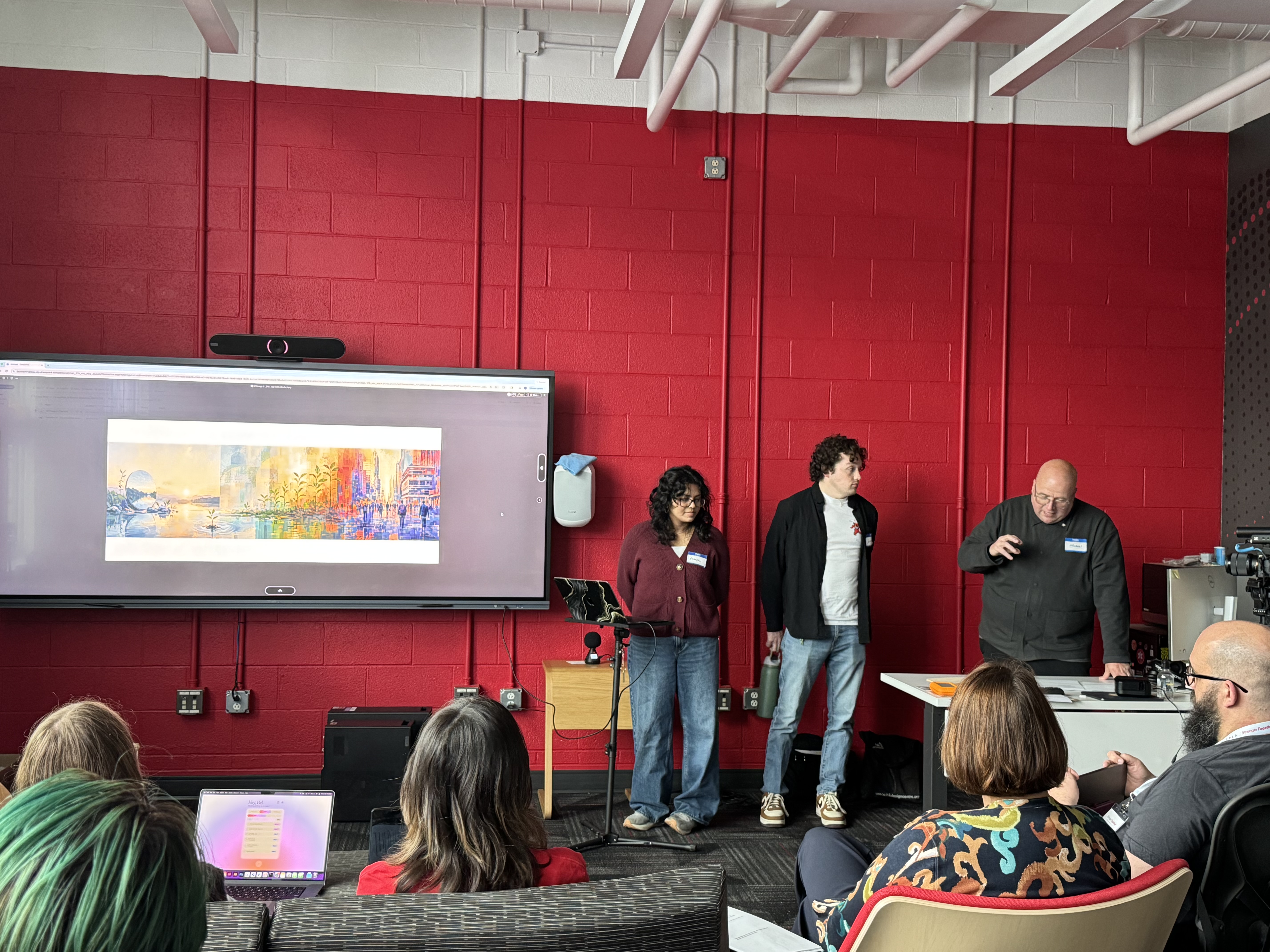 Team presenting their results
