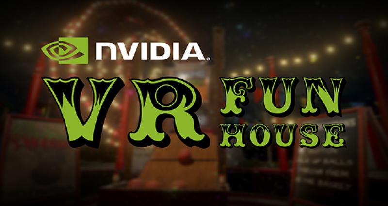 Carnival games, text 'NVIDIA VR Funhouse'