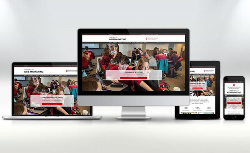 Standard site template showing on various devices