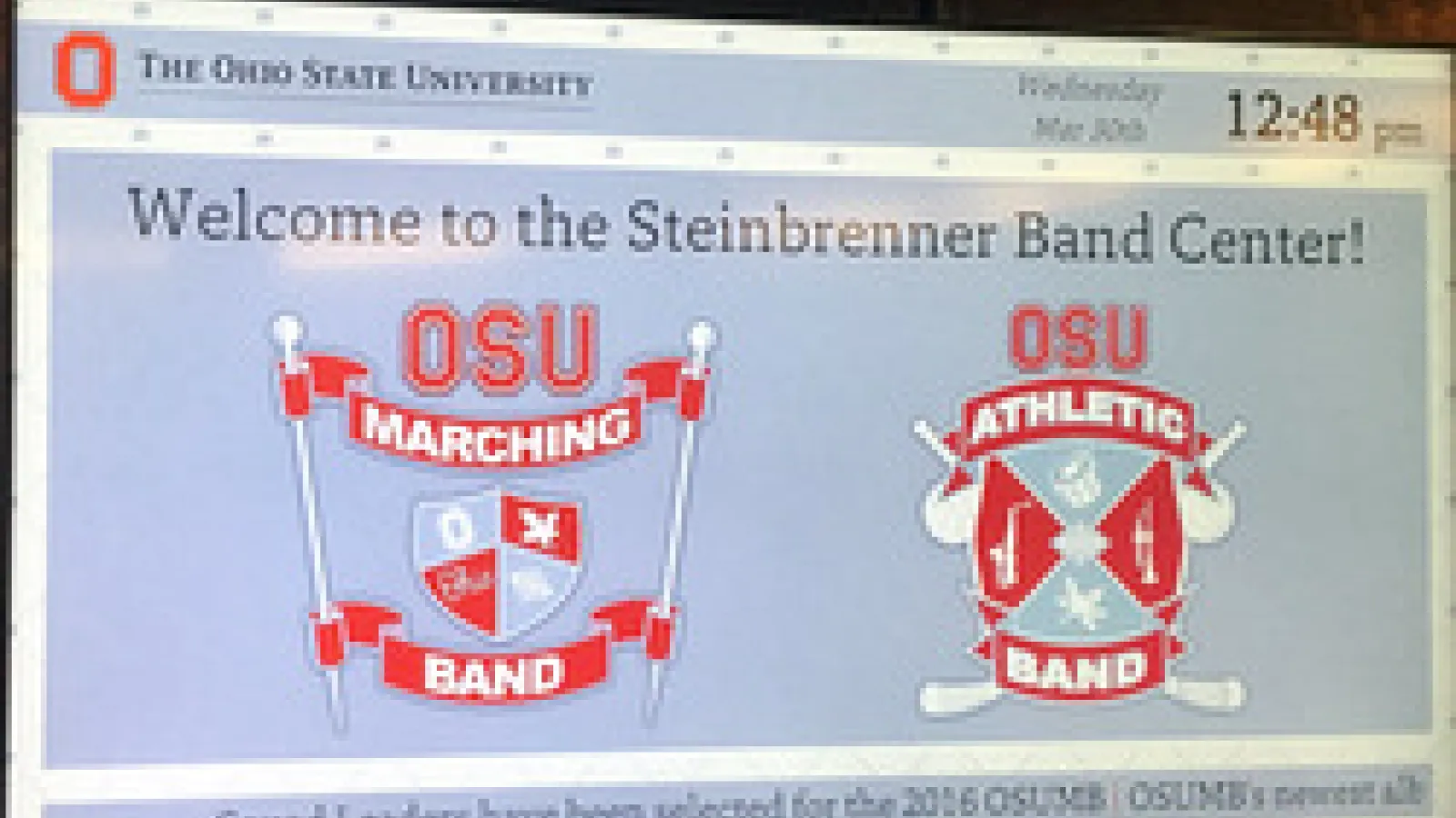 Digital Signage at Band Center