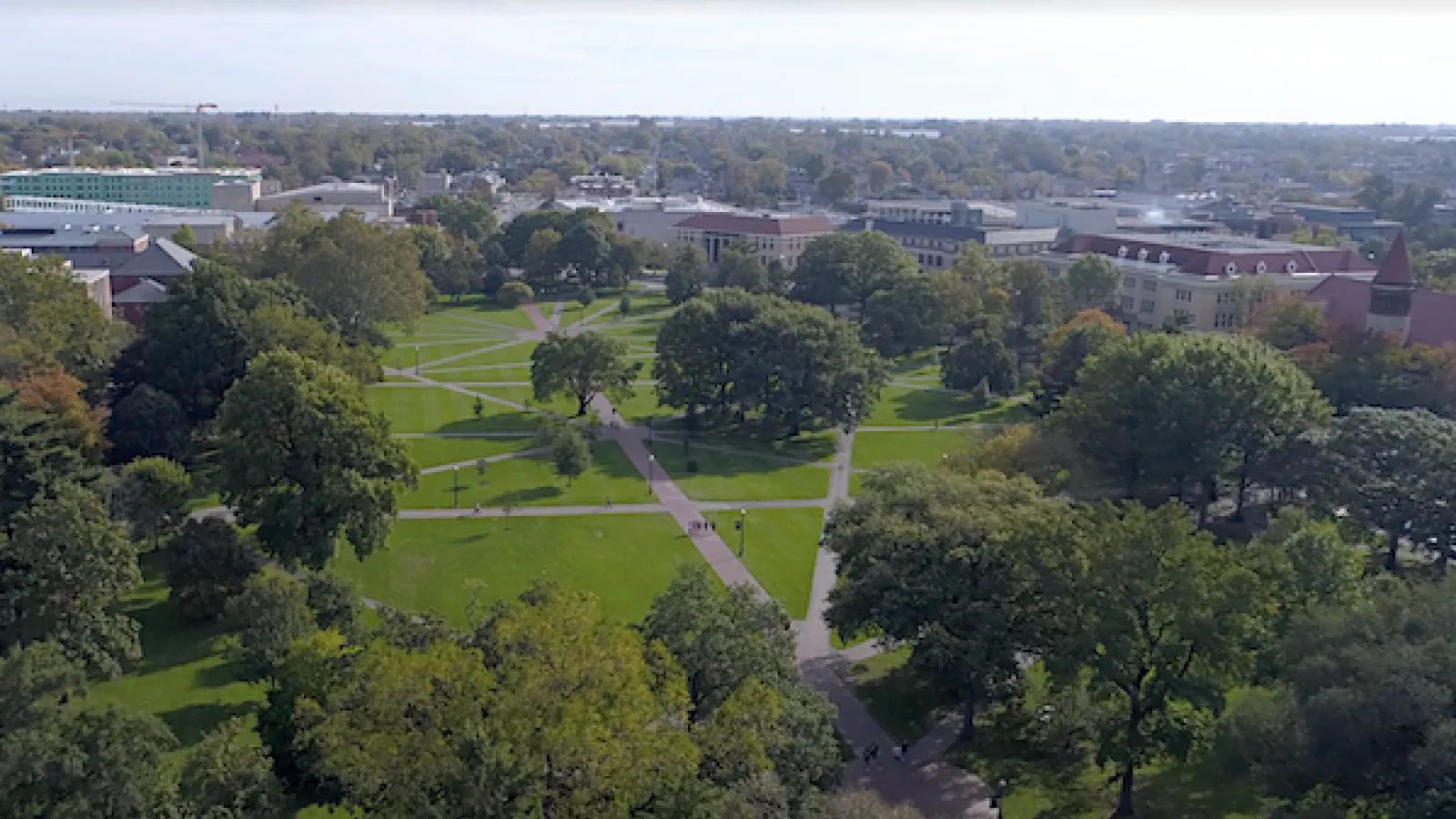 Drone shot of The Oval
