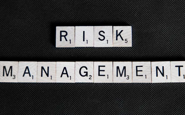 Scrabble letters spelling out Risk Management
