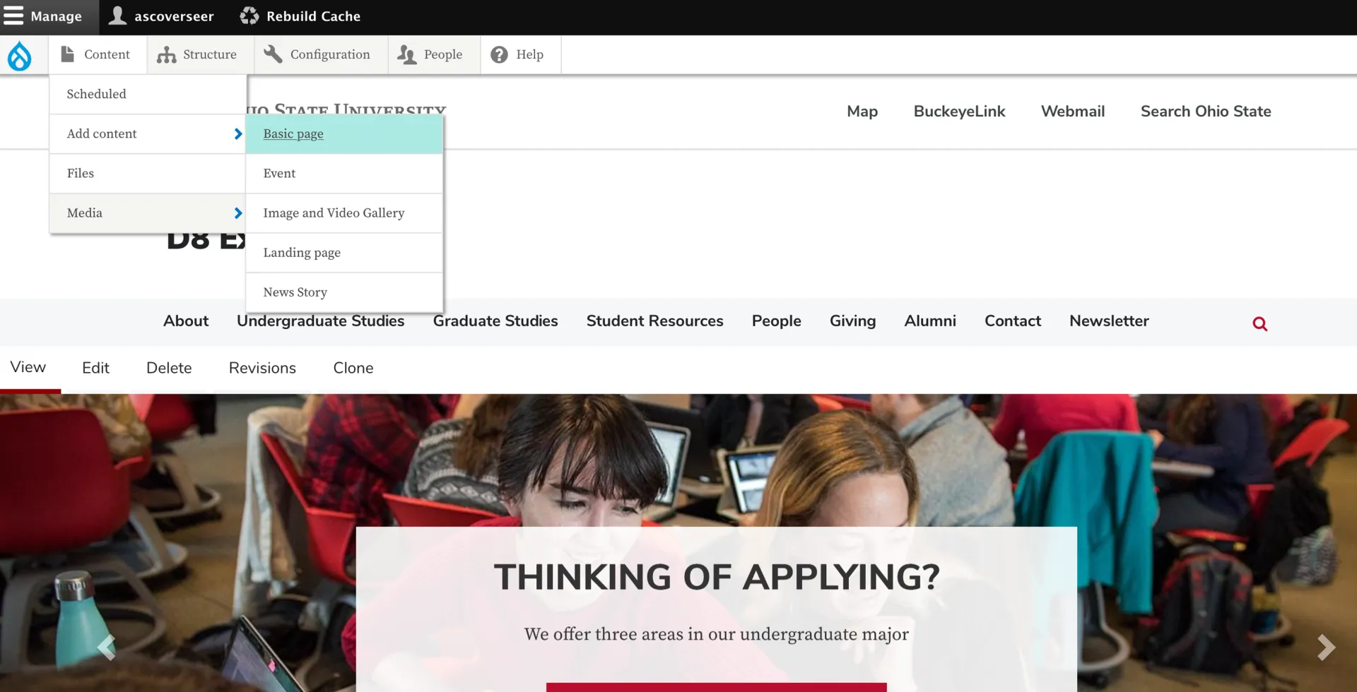 Creating a basic page