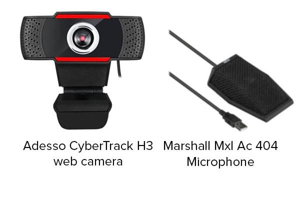 Image of webcam and microphone