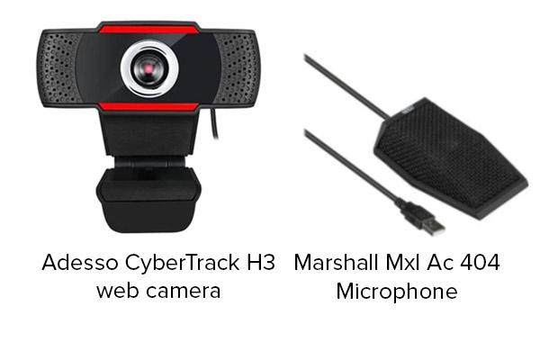 webcam and microphone