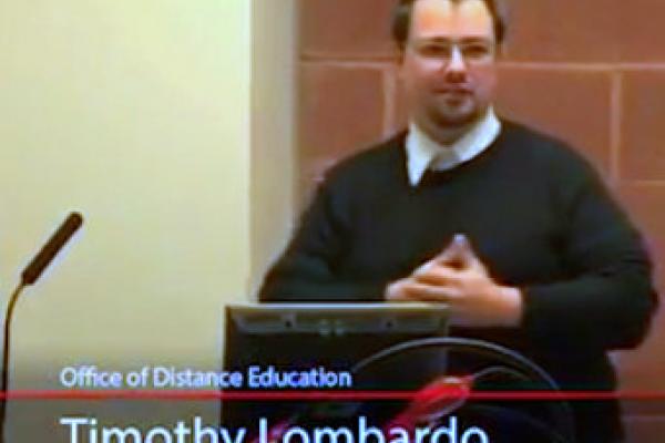 Tim Lombardo at the ELT Quality Matters presentation Tim Lombardo at the ELT Quality Matters presentation