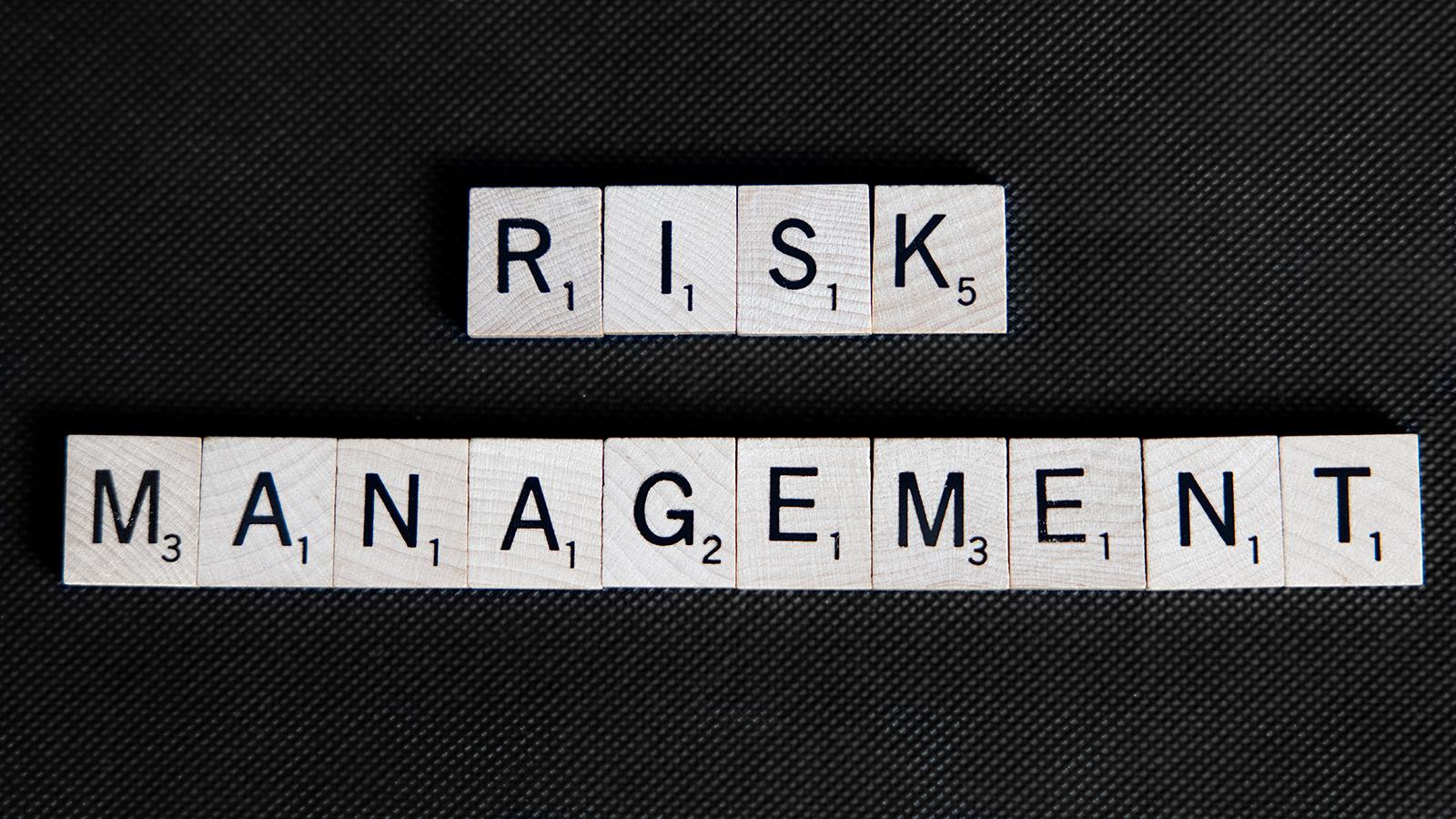 Scrabble letters spelling out Risk Management