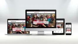 Multiple different devices showing a website